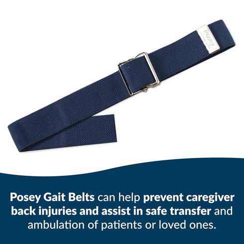 TIDI Posey Gait Belt, Navy Blue, 54” – Walking Belt & Gait Belt – Quantity: 1 – Medical Supplies for Nurses, Physical Therapy & Home Care (6528)
