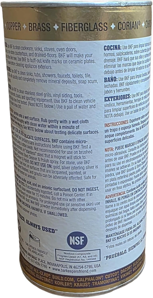 SERVAAS LABS INC 15 OZ Bar Keepers Friend Cleanser & Polish: