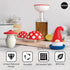 OTOTO Forest Trio Bundle of Beardy, Magic Mushroom, Fun Guy - Gnomes Dish Brush, Fungilicious Kitchen Funnel, Fridge