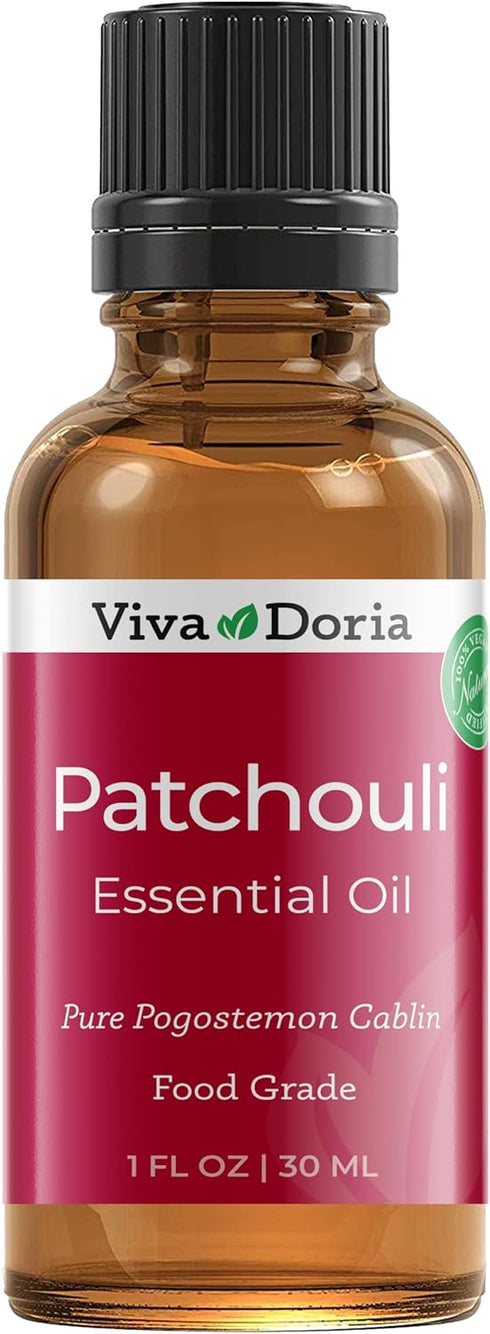 Viva Doria 100% Pure Patchouli Essential Oil - Undiluted, Food Grade - 30 mL (1 Fluid Ounce)