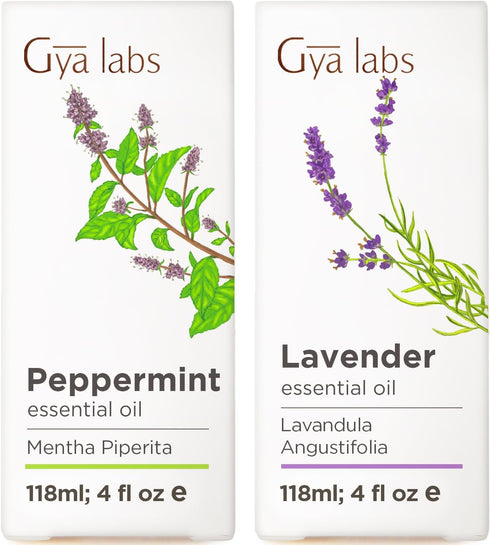 Peppermint Essential Oil for Diffuser & Lavender Essential Oil for Diffuser Set