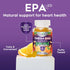 Omega 3 Fish Oil Gummies - 120 Gummies Triple Strength with High Absorption EPA & DHA Fatty Acids, Orange Flavor