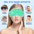2Pack Cold Cooling Eye Mask, Reusable Gel Eye Mask for Hot/Cold Therapy, Plush Backing for Headache Relief (Blue+Green)