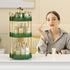 Rotating Makeup Organizer for Vanity 3 Tier, Large Capacity Cosmetics Clear Skincare Organizer with Makeup Brush Holder