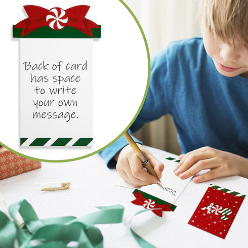 Watayo 12 Sets Christmas Money and Gift Card Sleeves- Christmas Money Holder Ornaments for Cash Gifts with Envelopes