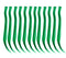SWACC 12 Pcs Straight One Color Clip on Party Highlights Hair Extensions (Green)