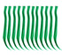 SWACC 12 Pcs Straight One Color Clip on Party Highlights Hair Extensions (Green)