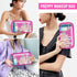 Small Clear Travel Makeup Organizer Bag for Purse, Cute Cosmetic Zipper Pouch, Transparent PVC & Nylon Waterproof