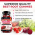 Sugar Free Beet Root Gummies, Nitric Oxide Chews with Coconut Oil, Supports Energy & Health, 120 Count Strawberry