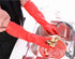 Rubber Cleaning Gloves, 3-Pairs Kitchen Dishwashing Gloves, Waterproof Reusable, Small