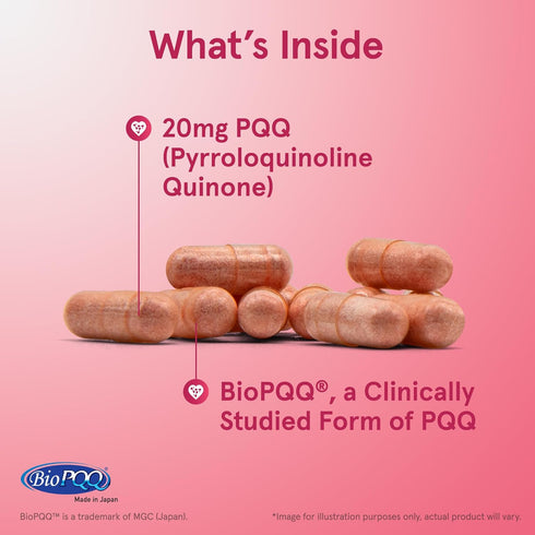 Jarrow Formulas PQQ 20 mg, Dietary Supplement, 30 Veggie Capsules for Heart, Brain, and Metabolism Support, 30 Day