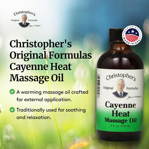 Christopher's Original Formulas Cayenne Heat Massage Oil, 4 Fluid Ounce