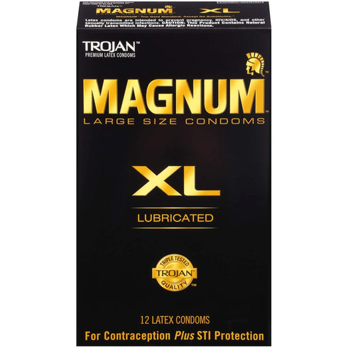 Trojan 24 Count Pack 12 Count Magnum BareSkin Premium Large Condoms, Comfortable and Smooth Lubricated Condoms for Men
