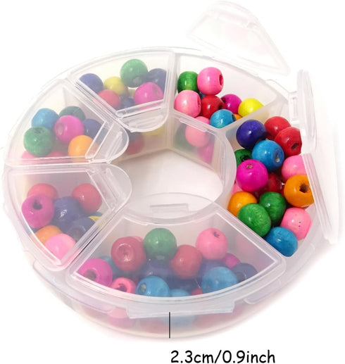 Honbay Set 2PCS Clear Round Plastic Storage Box by