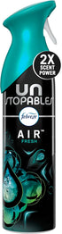Febreze Air Freshener Spray, Unstopables Fresh, Odor Fighter for Strong Odor, 8.8 Oz, Pack of 6