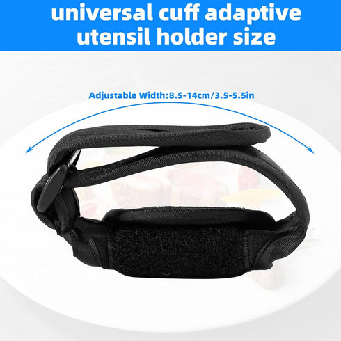 JFHNMLW Universal Cuff Utensil Adjustable Holder Strap for Hand Grip, Adaptive Utensils Aids Spoon Fork Holder Strip
