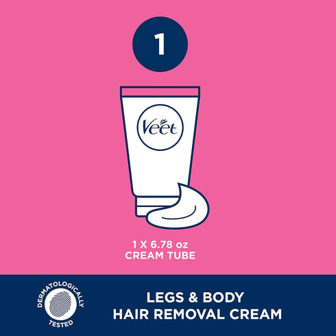 Veet Botanic Inspirations Gel Cream for Legs & Body, 6.78 oz