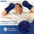 REVIX Microwavable Therapy Mittens for Hands and Fingers Pain Relief, Moist Heat Hand Warmers Gloves (1 Pair)