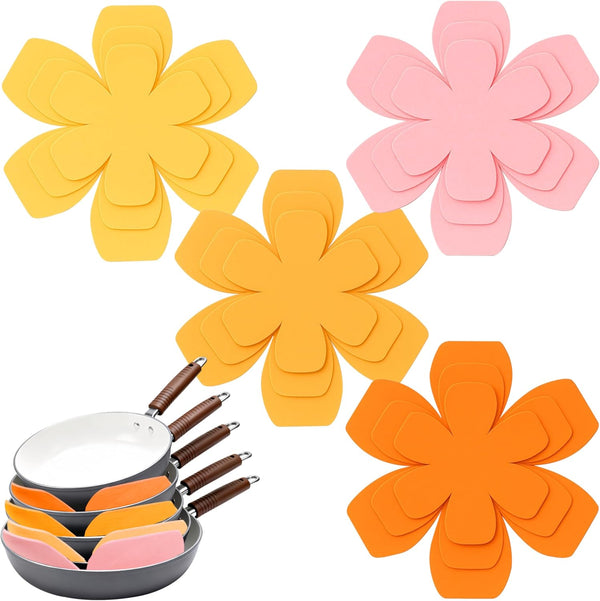Notoke 12 PCS Pot and Pan Protectors, 4 Colors & 3 Sizes Thicker