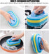 Cleaning Sponge Brush with Comfortable Handle for All Purpose Floor, Bathroom, Carpet, and Bathtub Cleaning
