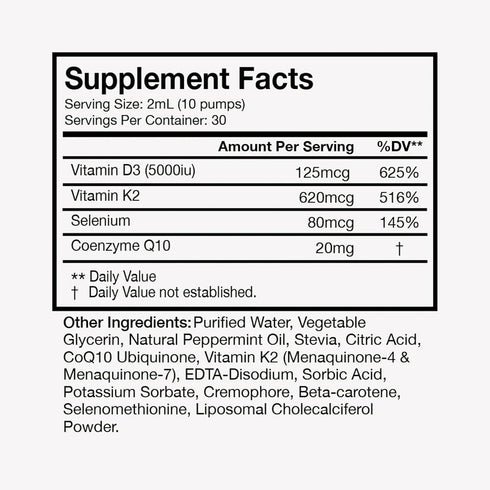 Terra Health Essentials - Liposomal Vitamin D3 + K2 for Bone Health & Calcium Absorption, 30 Day Supply