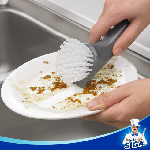 Pack 2 MR.SIGA Pot and Pan Cleaning Brush, Dish Brush for Kitchen