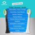 Compatible for Philips Sonicare W DiamondClean Replacement Toothbrush Heads HX6062 HX6063 HX6064, Whitening, Plaque Stain Removal with Medium Bristles and Tongue Cleaner Rubber, Black, 8 Pack