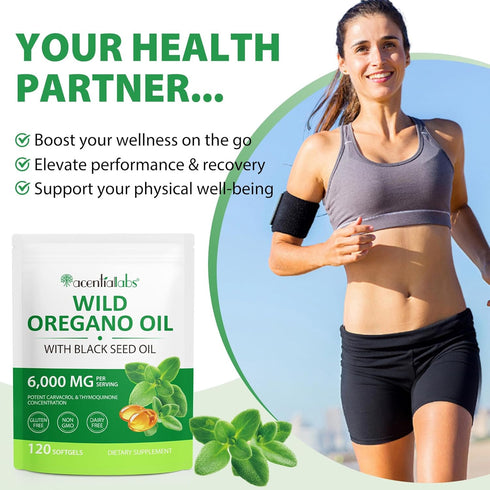 ZIXAOK 6000mg 2-in-1 Immune 120 Oregano Oil Softgels with Black Seed Oil - Support Supplement, High Potency Carvacrol
