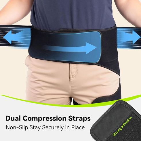 Hip Brace for Women & Men, Sciatica Pain Relief Devices, Adjustable Compression Wrap Support for Arthritis, Pulled