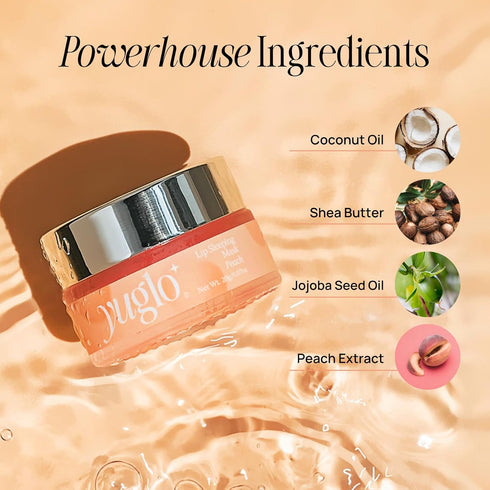 YUGLO Lip Sleeping Mask | Peach Flavor | Hydrating Treatment for Dry, Chapped Lips, Overnight Lip Repair