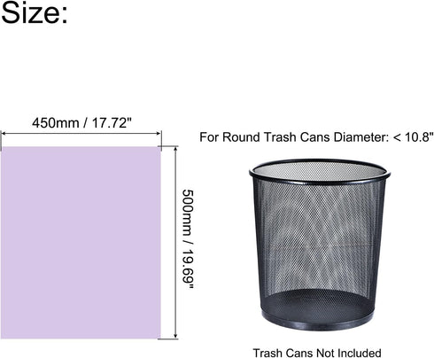MECCANIXITY 2-4 Gallon Small Trash Bags, 100 Counts / 5 Rolls, Purple Garbage Waste Basket Liners for Kitchen, Office