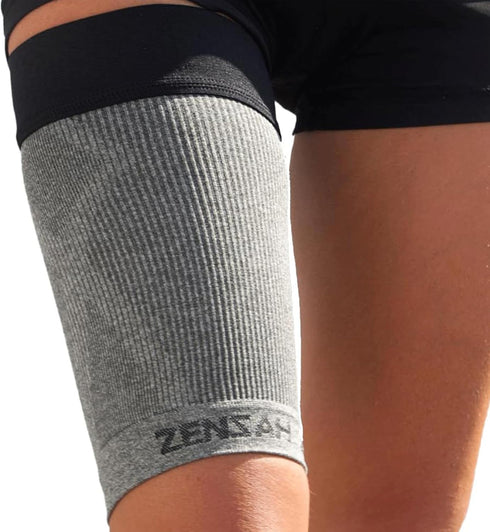 Zensah Thigh Compression Sleeve - Support for Pulled Hamstring, Quad Strain, Groin