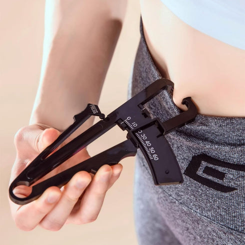 Body Fat Caliper, Skinfold Caliper Body Fat Tester Made of Black Plastic