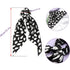 SUSULU Hair Scrunchies for Women, Solid Color Fabric Bobbles, Elastic Hair Ties (Black White)