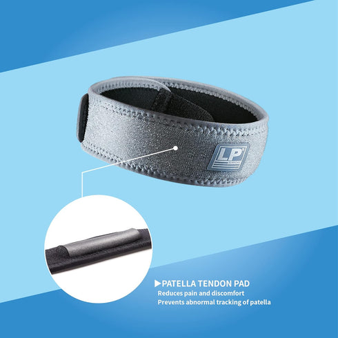 LP SUPPORT Patella Strap for Knee Pain Relief, Tendon Support Brace for Running, Soccer, Tennis, One Size Fits All