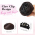 REECHO 2 PCS Mini Claw Clip Hair Bun Extensions HB001 Updo Hairpieces for Women Girls (Pack of 2-3" Dark Brown)