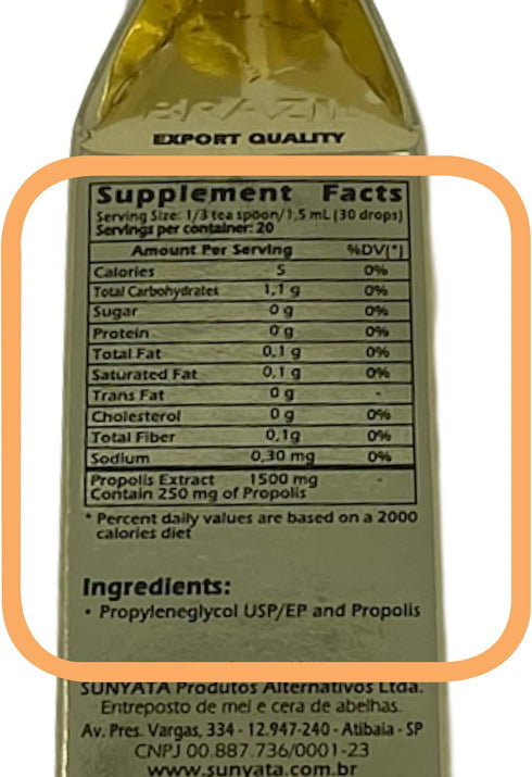 Brazil Brazilian Green Bee Propolis Liquid Extract, No Alcohol, 30ML (1 Pack)