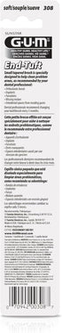 GUM End Tuft Toothbrush - Extra Small Head for Hard-to-Reach Areas, Soft Dental Brush for Adults, 1 Count