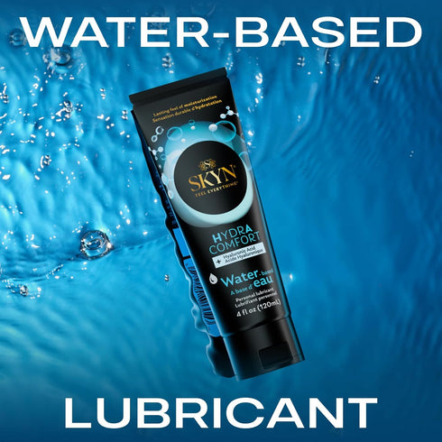 SKYN HydrAcomfort Water Based Lube - Personal Lubricant - pH Balanced for Women, Safe with Latex and Latex-Free Condoms
