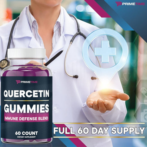 Quercetin + Zinc + Vitamin C 1000mg Gummies with Elderberry, Vegan Immune Support Gummy Booster for Kids Adults (2