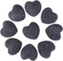 rockcloud Black Lava Rock Stone Heart Shape Pocket Stones Dyed Lava Rocks