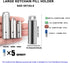 TISUR Portable Pill Cases, Waterproof Metal Titanium Pill Holder, Keychain Pill Box, Medicine Organizer for Travel,