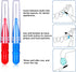 Patelai 50 Pieces Braces Brush, Interdental Brush Toothpick Dental Flossing Head for Oral Hygiene, Red, Blue
