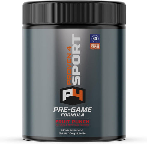 Proven4 Pre Workout Powder - Men & Women with Creatine, Beta Alanine, Caffeine, NSF Certified, 30 Servings, Fruit Punch
