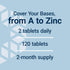 Life Extension Two-Per-Day High Potency Multi-Vitamin & Mineral Supplement, Gluten-Free, Non-GMO, 120 Tablets