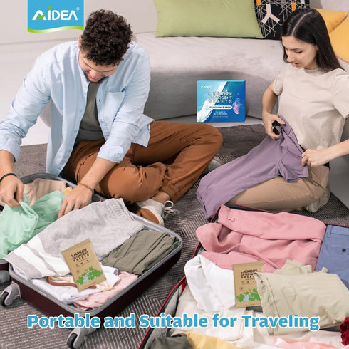 AIDEA Unscented Laundry Detergent Sheets, 200 Loads, 100 Sheets, Lightweight & Easy to Use for Travel