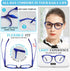 MARE AZZURO Women's Round Reading Glasses, Blue, 0 to 6.0 in Multiple Strengths (150)