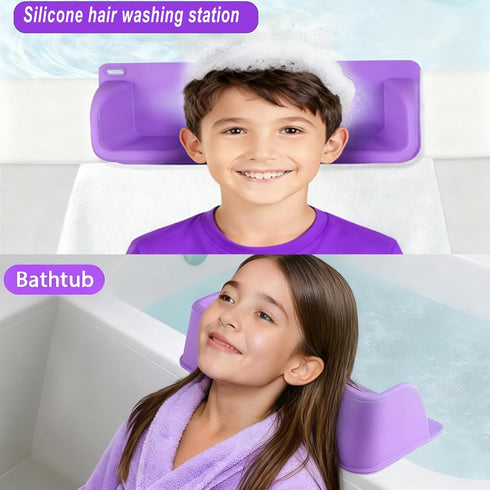 Portable Hair Washing Station,Silicone Hair Washing Basin for Toddlers,Children & Teens,Stable Sink/Bathtub Shampoo
