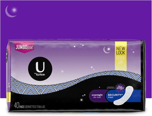 Kotex Natural Balance Overnight Maxi Pads for Ultimate Comfort