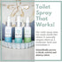 Mist N’ Go by Omaze Travel Bathroom Spray for Toilet Odor Eliminator - Clean Mix, Regular Size (2oz x3)
